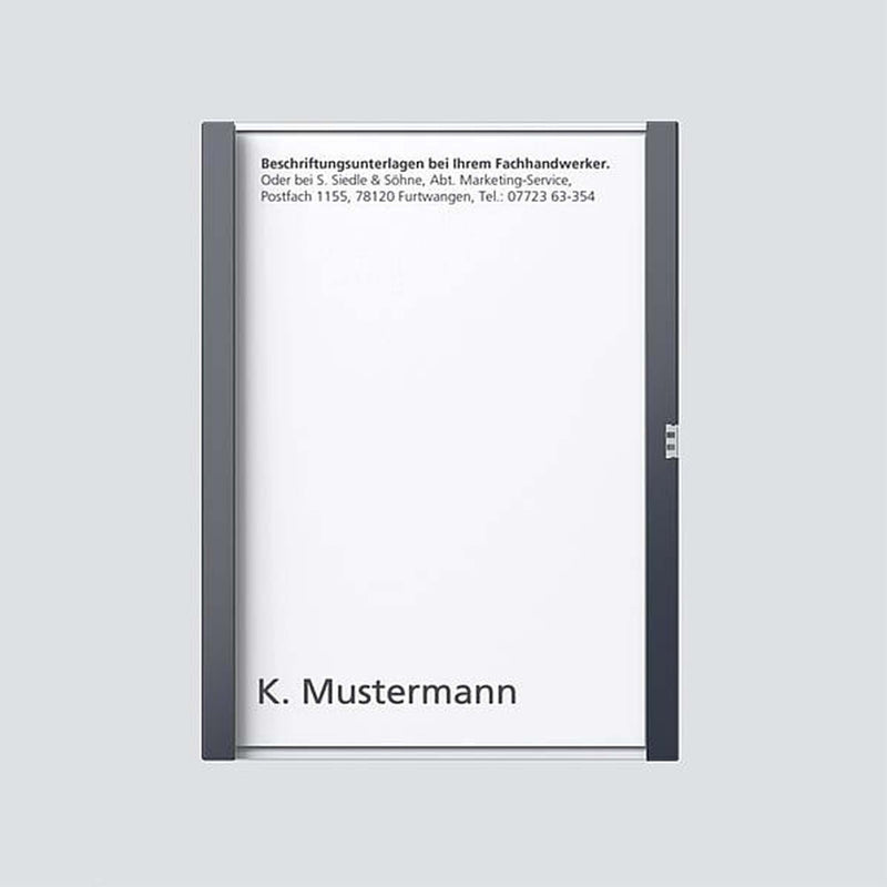 Siedle&Söhne - Zubehör/Ersatzteile für Türkommunikation Namensschild kpl. 210007068-00 Anthrazitgrau