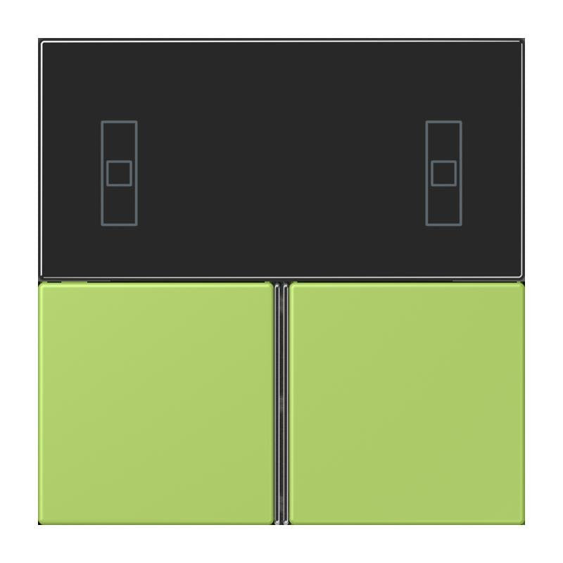 Jung - Abdeckung/Bedienelement für Installationsschalterprogramme Tastensatz 3fach LC 4093 TSA 221 vert clair