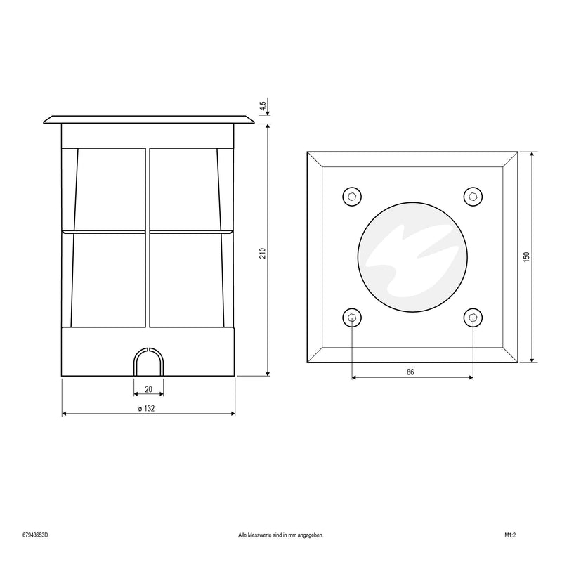 EVN Lichttechnik - Bodeneinbauleuchte LED-Bodeneinbauleuchte 67943653D IP67