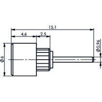 Telegärtner - Koax-Steckverbinder MCX-Einpressbuchse 50Ohm 100025003 mit Lötstift − 5 Stück