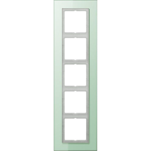 Jung - Abdeckrahmen Rahmen 5-fach mt ws LSP 985 GLAS waage/senkrecht