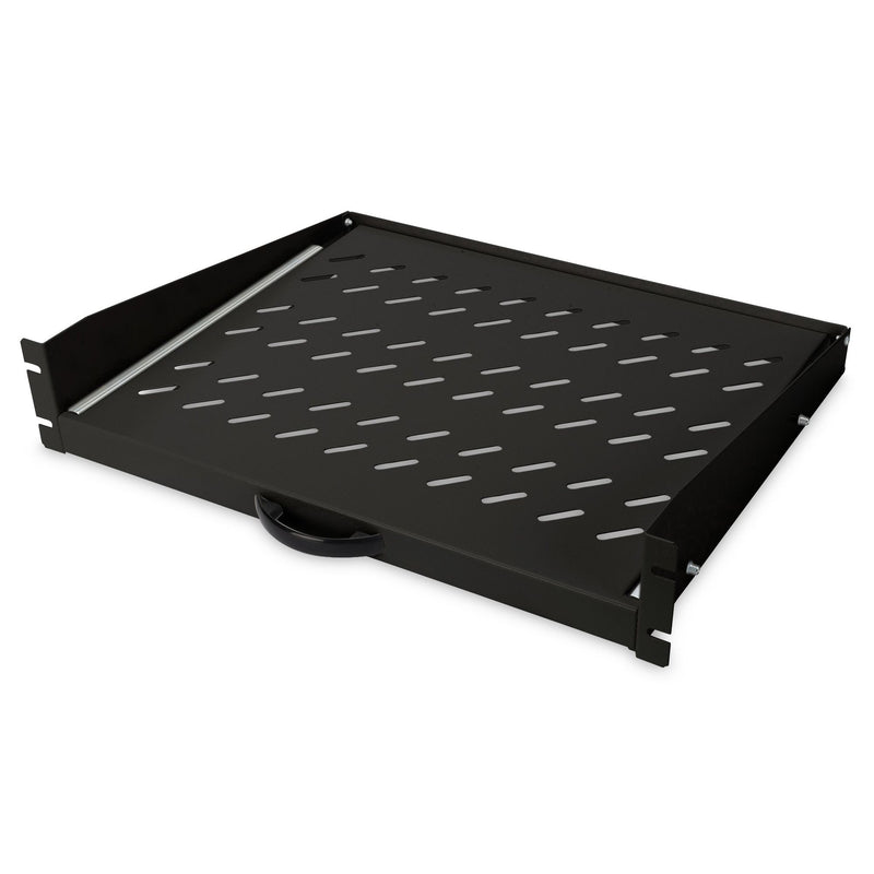 DIGITUS - Komponente für den Ausbau (Schaltschrank) Ausziehbarer Fachboden DN-19-TRAY-2-450-SW 2HE,RAL 9005