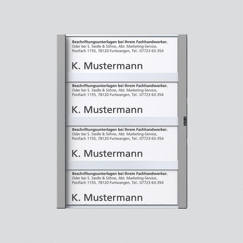 Siedle&Söhne - Zubehör/Ersatzteile für Türkommunikation Namensschild titan-met kpl 200029797-00 f.TM 612-4 TM