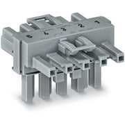 WAGO - Kompaktverteiler für steckbare Gebäudeinstallation T-Verteiler 5-polig 770-1641 Kod. B,grau − 50 Stück