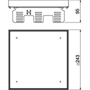 OBO Bettermann - Nivellierbare Kassette für Kanaleinbau, Doppel- und Hohlboden Kassette quadratisch RKN2 UZD3 9VS25 243x243mm blind