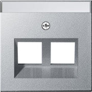 Gira - Einsatz/Abdeckung für Kommunikationstechnik Abdeckung Modular Jack 264026 30Grd 2fach alu