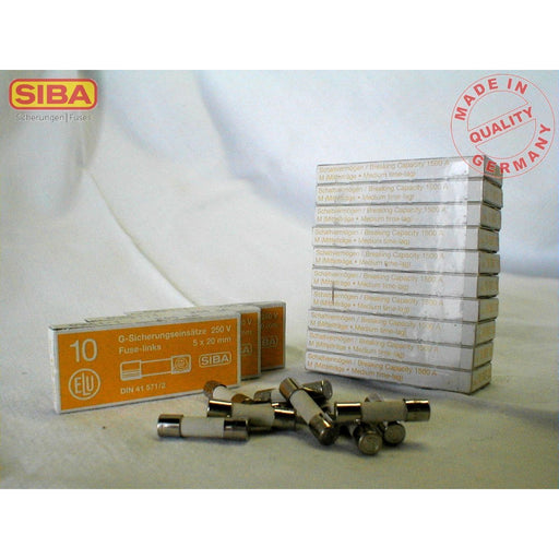 Siba - Zylindrische Sicherung G-Sicherung M 2A 172200 5x20 − 100 Stück