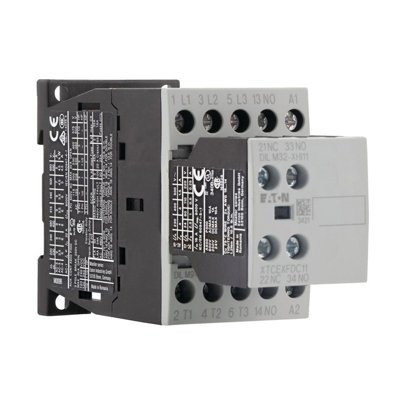 Eaton - Leistungsschütz zum Schalten von Wechselstrom Leistungsschütz DILM9-21(24VDC) 2S1Ö 4kW/400V,DC