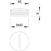 OBO Bettermann - Verschlussschraube Ms-Verschlussschraube 168 MS M40 M40 vernickelt − 50 Stück
