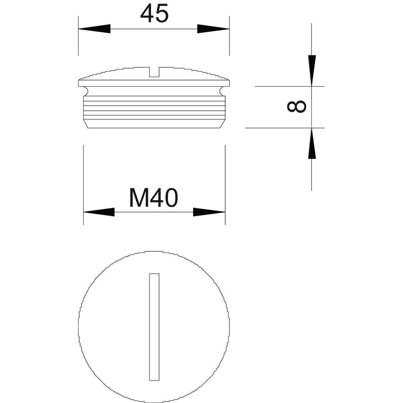 OBO Bettermann - Verschlussschraube Ms-Verschlussschraube 168 MS M40 M40 vernickelt − 50 Stück
