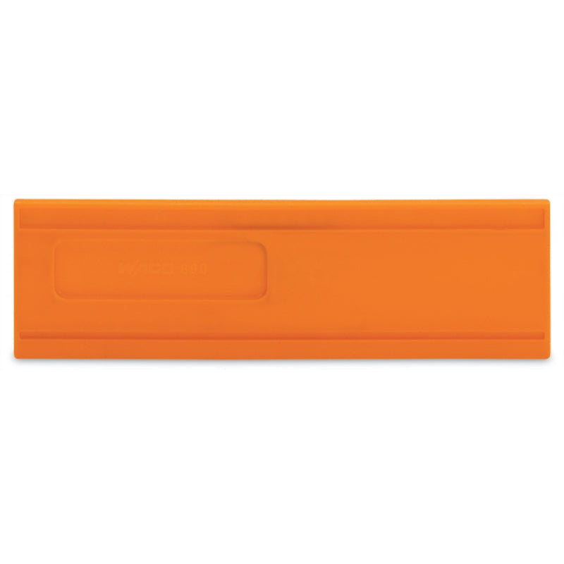 WAGO - Abschluss- und Zwischenplatte für Reihenklemme Trennwand 2mm 880-347 überstehend,orange − 25 Stück