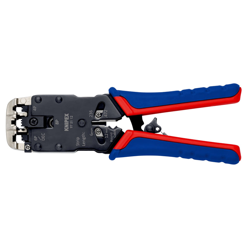 Knipex - Spezialwerkzeug für Kommunikationstechnik Crimpzange 97 51 12 SB 200mm