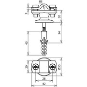 DEHN - Leitungshalter für Blitzschutz Leitungshalter LHZS710KD8X40STTZNZG f. Rd 7-10mm St/tZn