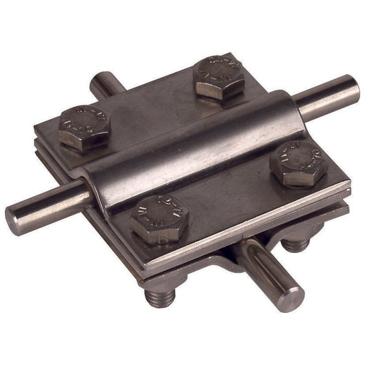DEHN - Verbinder für Blitzschutz Kreuzstück NIRO KS8.108.10FL30ZPV4A f.Rd 8-10/8-10mm