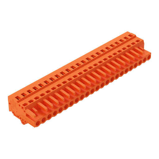 WAGO - Kabelsteckverbinder für Leiterplattensteckverbinder 1-Leiter-Federleiste 231-323/008-000 CAGECLAMP,2,5mm²,or − 10 Stück