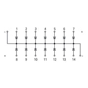 WAGO - Bauelement-Reihenklemme Dopeltes Diodengatter 289-111 14Dioden o.Montagepl