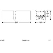 EVN Lichttechnik - Mechanisches Zubehör/Ersatzteile für Leuchten Alu-Profil APFW200 flach, 200cm weiß
