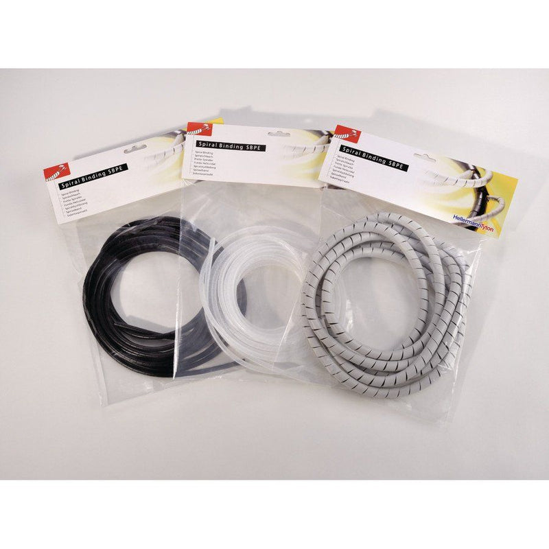 HellermannTyton - Kabelbündelungsschlauch Spiralschlauch SBPE4D NA (VE5m) natur − 5 Packung