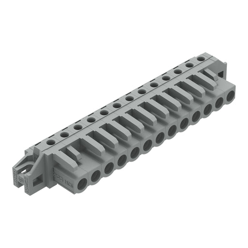 WAGO - Leiterplattensteckverbinder THT-Federleiste abgewink. 232-243/031-000 Rastermaß 5mm,grau − 25 Stück