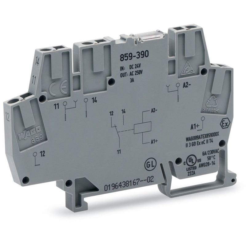 WAGO - Schaltrelais Relaismodul 859-393 DC 72 V,1 Wechsler − 10 Stück