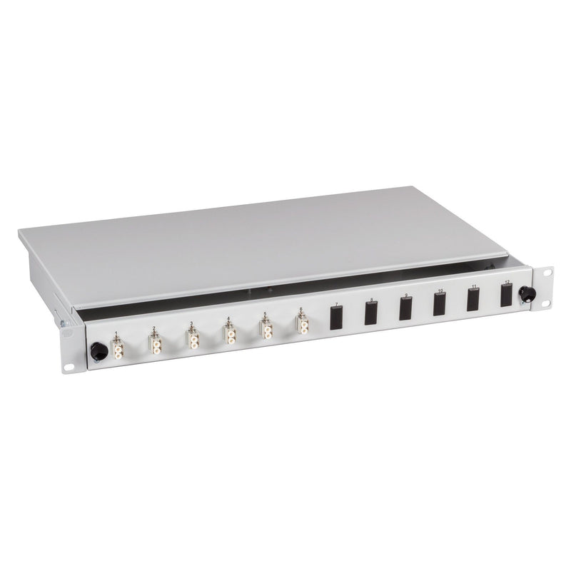 EFB-Elektronik - Patchpanel LWL Spleißbox ausziehb. LC OM4 B71902.24OM4 24Pig./12Kupplungen