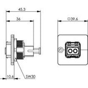 Telegärtner - LWL-Kupplung STXV14 RJ45 Zentr.-Flansch 100007629 SC-RJ Kupplung MM M