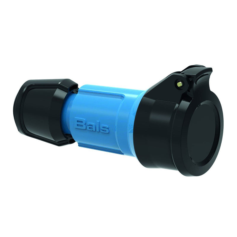 Bals Elektrotech - Schutzkontaktkupplung Schutzkontakt-Kupplung 748609 16A 250V IP44, blau − 20 Stück