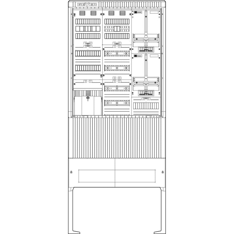 ABN - Zähler-Komplettschrank Zähleranschlusssäule SZ207ZA2502R 2 ZPVert.5R APZ 5pol