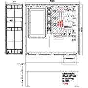 GSAB Elektrotechnik - Zähler-Komplettschrank Festplatzverteiler 22.W250FP2632322164S mit VNB-Wandlermess