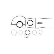 Bosch - Systemzubehör für Schleifen/Polieren (Akku/elektrisch/Druckluft) Trennschutzhaube 180 2605510299 mm, mit Codierung
