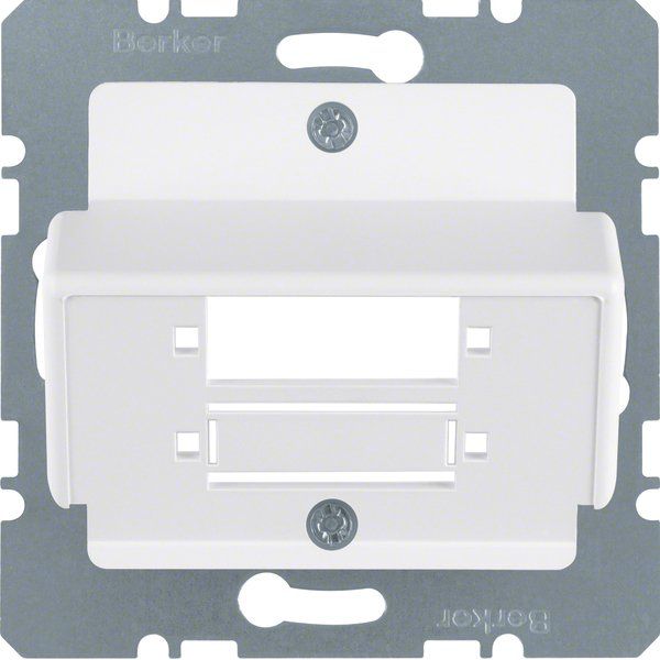 Berker - Einsatz/Abdeckung für Kommunikationstechnik Zentralplatte 14801909 Kupplungen Duplex SC