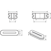 HellermannTyton - Durchführungstülle HV1608-PVC-GY-G1 − 250 Stück