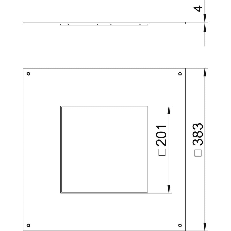 OBO Bettermann - Montagedeckel für Zugdose Montagedeckel DUG 350-3 4 350-2/3 für GES4