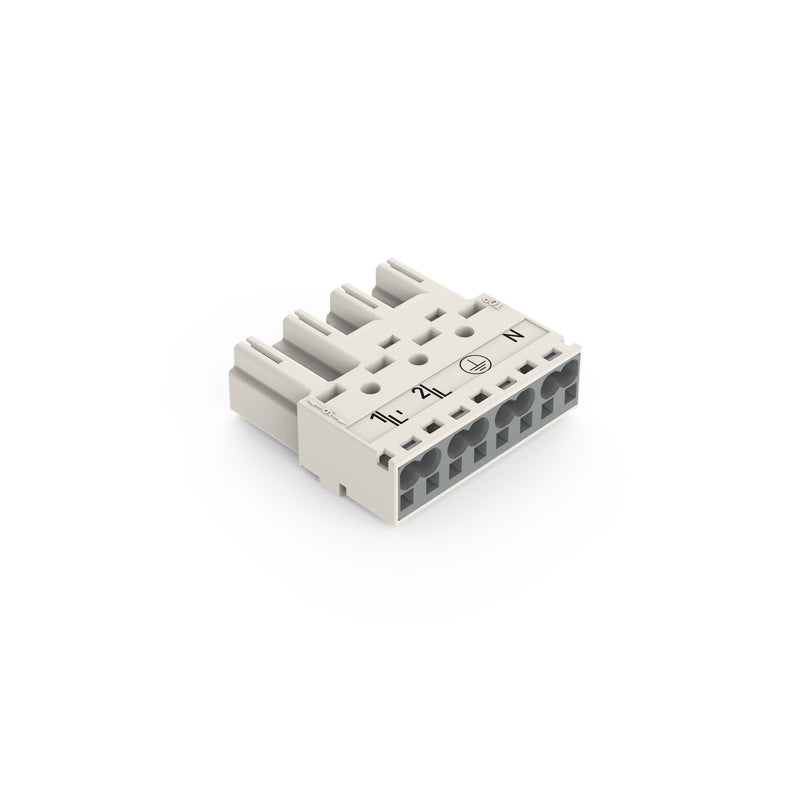 WAGO - Steckverbinder für steckbare Gebäudeinstallation Stecker 770-234 2x0,5-4mmq weiß − 50 Stück