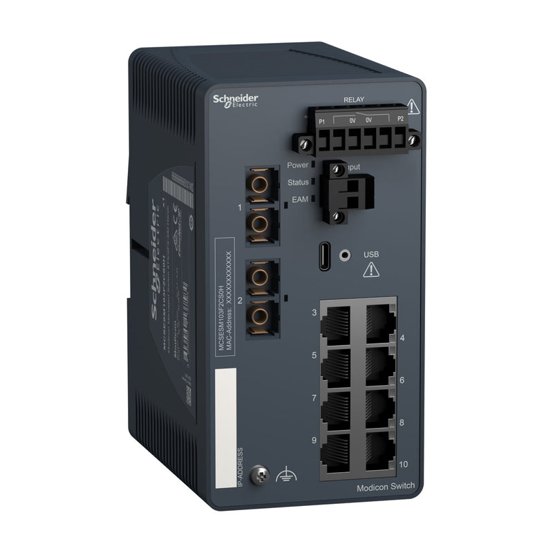 Schneider Electric - Netzwerk Switch Modicon Managed Switch MCSESM103F2CS0H 8 Ports Kupfer