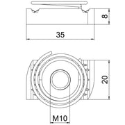 OBO Bettermann - Gleitmutter mit Feder MS41SNF M10 A4 M10, für Profilsch. − 50 Stück