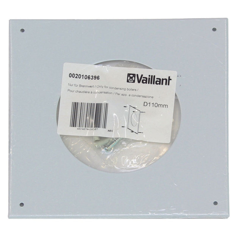 Vaillant - Abdeckrosette Abgas/Zuluftrohr Wandrosette 110mm 0020106396 weiß