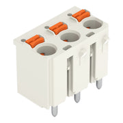 WAGO - Leiterplattensteckverbinder 1-Leiter-THR-Federleiste 2092-3173/200-000 CAGE CLAMP,lichtgrau − 100 Stück