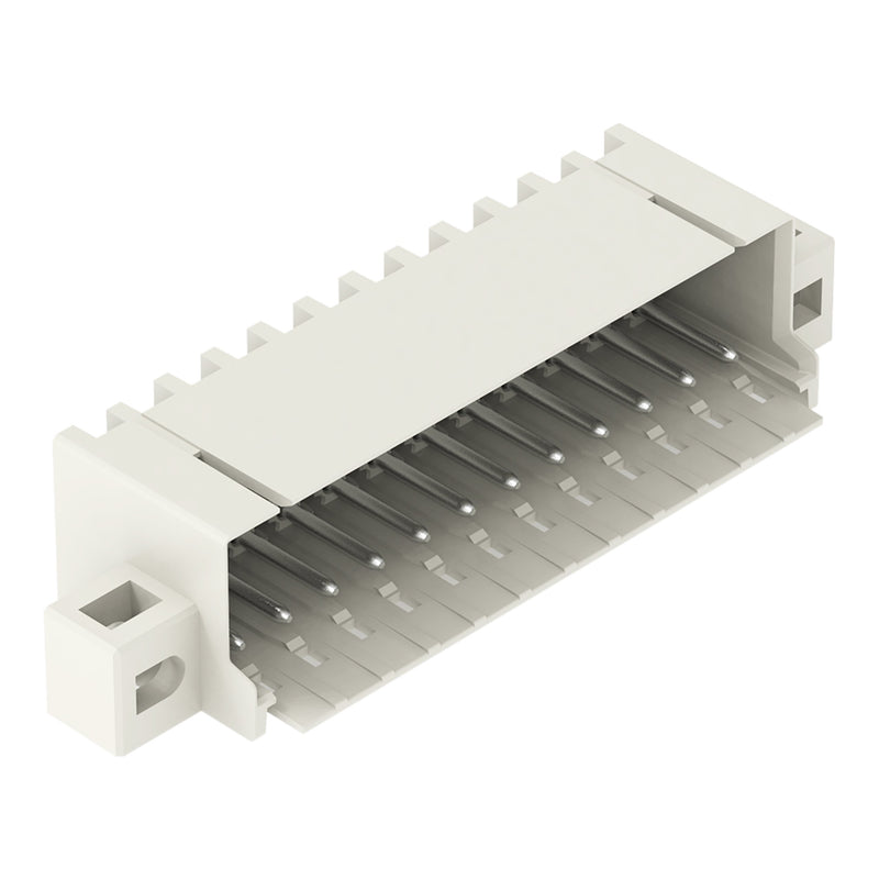 WAGO - Leiterplattensteckverbinder THR-Stiftleiste Lötstift 2091-1432/205-000 1,0mm,abgew.,lgr − 100 Stück