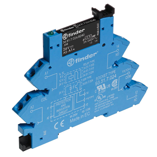 Finder - Optokoppler SSR-Koppelrelais 38.91.7.024.9024 m.Federzugklemme bl − 1 Stück by Finder
