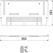 OBO Bettermann - Höhenausgleichsring/-rahmen für Unterflurkanalsysteme Höhenausgleich-Bausatz ASH 250-4 320 (VE4) 353x183x46