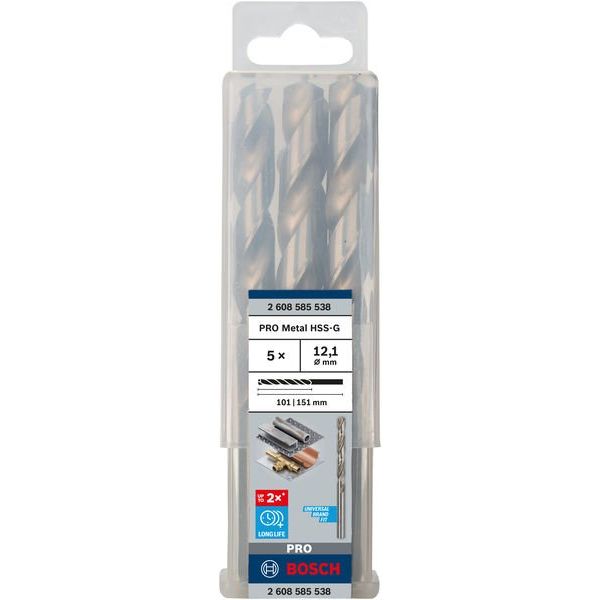 Bosch - Bohrer PRO Metal HSS-G 2608585538 Spiralbohrer 12,1 x