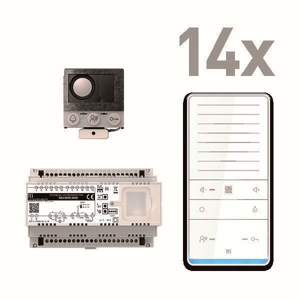 TCS Tür Control - Türsprech-Set EB für 14 WE audio Pack PAIF140/006 ASI12000 ISW6031