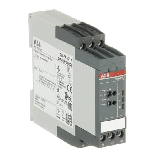 ABB Stotz S&J - Phasenüberwachungsgerät 3-Phasenüberwachungsrelais CM-PAS.31P 2W 30s, 3x160-300VAC