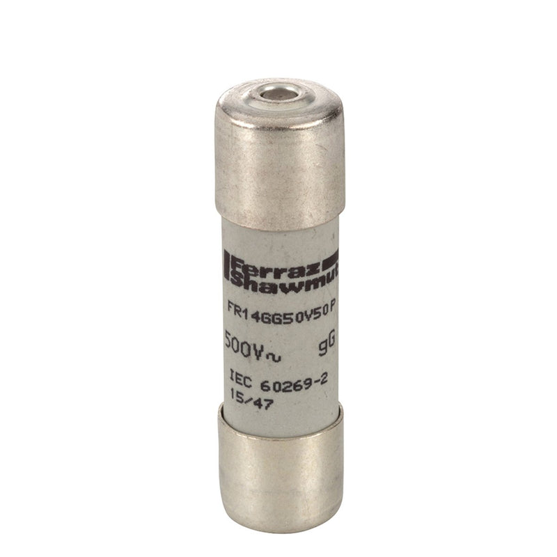 Mersen - Zylindrische Sicherung Sicherungseinsatz zyl. FR14GG50V2P 14x51 gG 2A/500V SB − 10 Stück