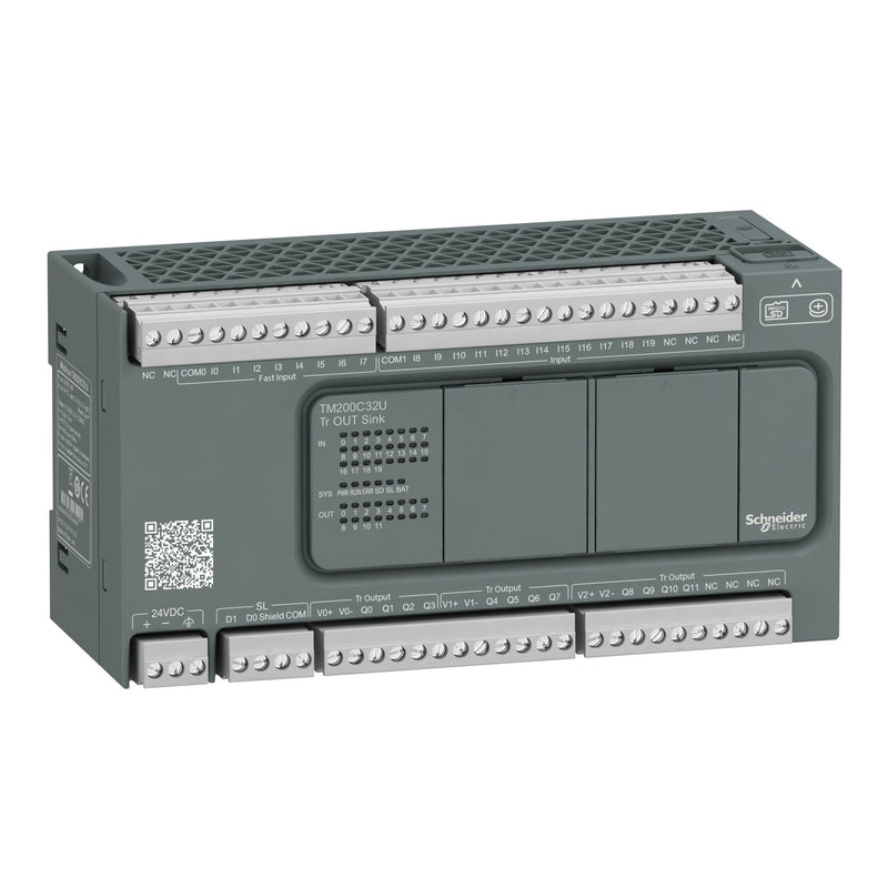 Schneider Electric - SPS-Grundgerät M200 32I/O 24Vdc,Tr.Sin TM200C32U Out/2Hsc/4Fc/Exp