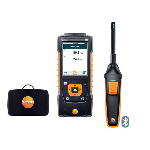 Testo - Luftfeuchtigkeitsmesser testo 440 Feuchte-Set 0563 4404 mit Bluetooth