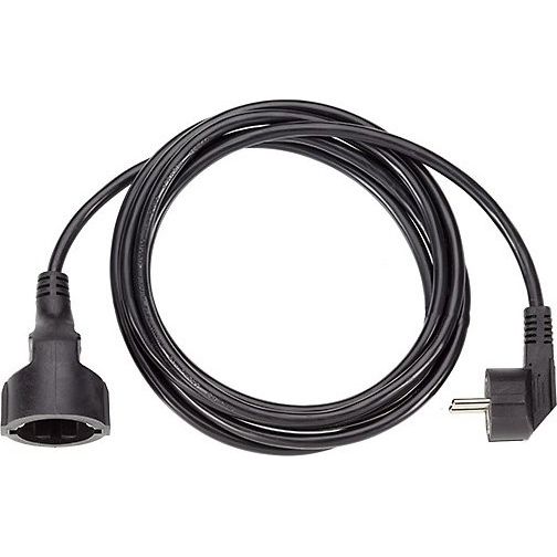 Bachmann - Netzanschlussleitung Schutzkontakt-Verlängerung 341.186 PVC 5,00m sw