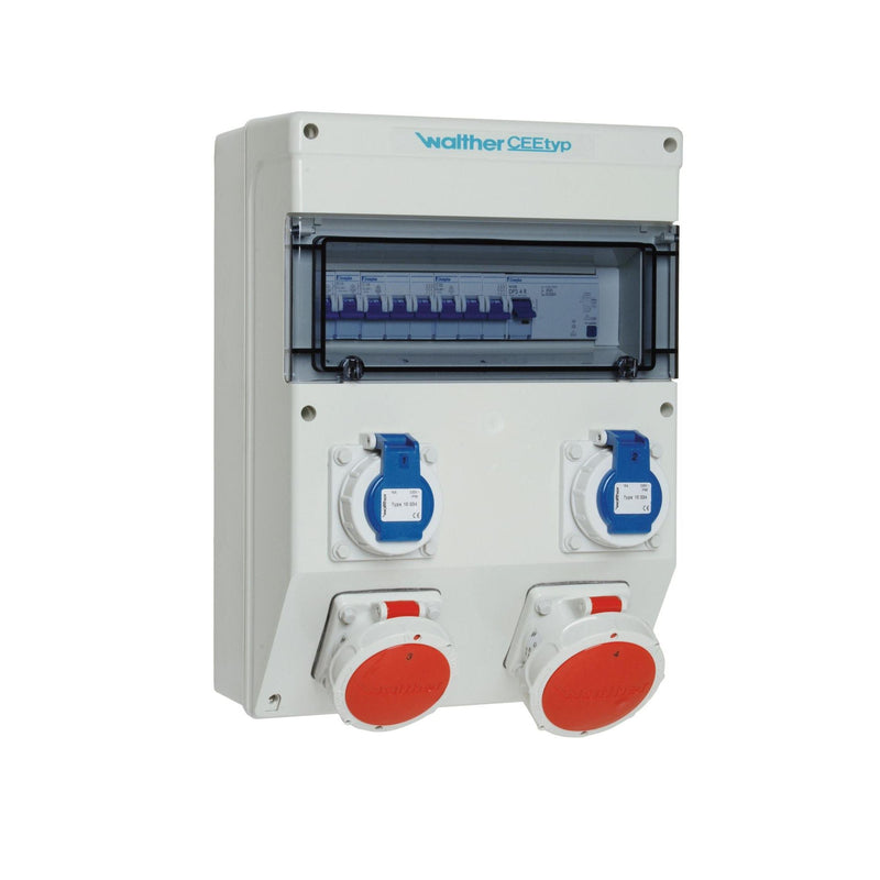 Walther Werke - CEE-Steckdosen-Kombination (IEC 60309) Steckdosenkombination 6823010X7 wasserdicht, 40A