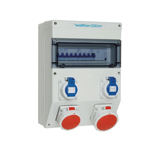Walther Werke - CEE-Steckdosen-Kombination (IEC 60309) Steckdosenkombination 6823010X7 wasserdicht, 40A